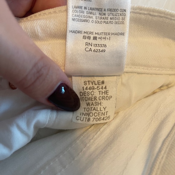 WHITE MOTHER DENIM JEANS | SIZE 27 | LIKE NEW - Picture 6 of 6